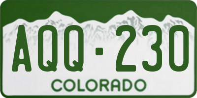 CO license plate AQQ230