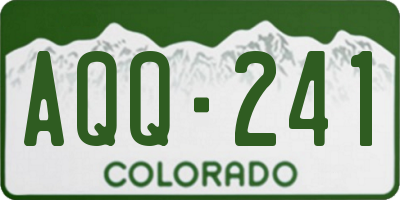 CO license plate AQQ241