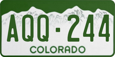 CO license plate AQQ244