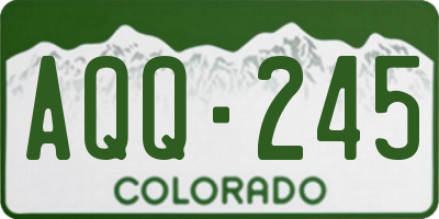 CO license plate AQQ245