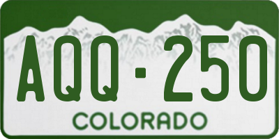 CO license plate AQQ250