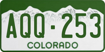 CO license plate AQQ253