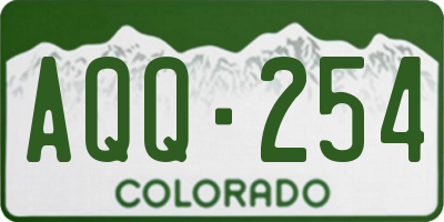CO license plate AQQ254