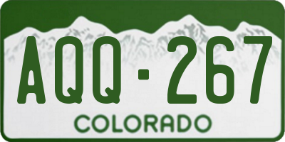 CO license plate AQQ267
