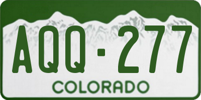 CO license plate AQQ277