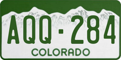 CO license plate AQQ284