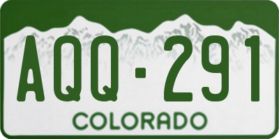CO license plate AQQ291