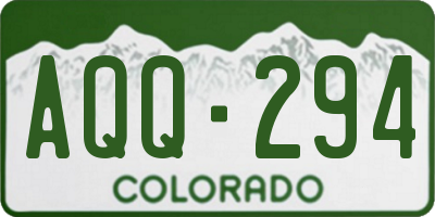 CO license plate AQQ294