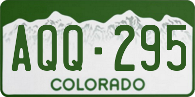 CO license plate AQQ295