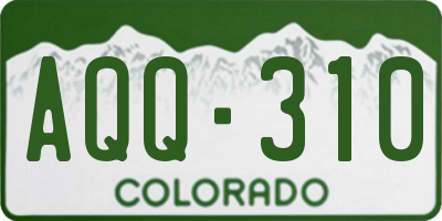 CO license plate AQQ310