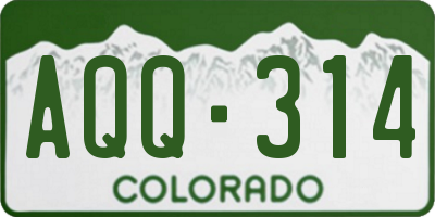 CO license plate AQQ314