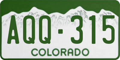 CO license plate AQQ315