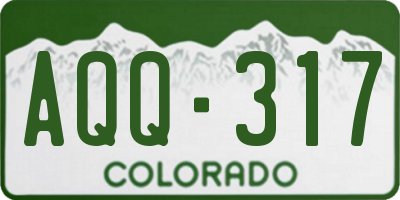 CO license plate AQQ317