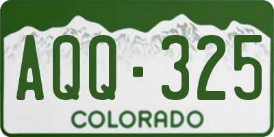 CO license plate AQQ325