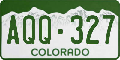 CO license plate AQQ327