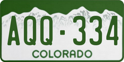 CO license plate AQQ334