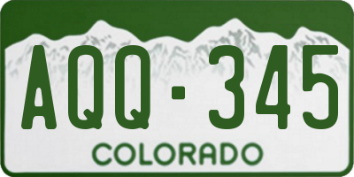CO license plate AQQ345