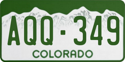 CO license plate AQQ349