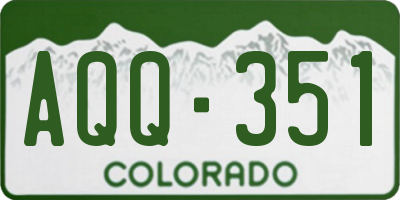 CO license plate AQQ351