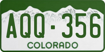 CO license plate AQQ356