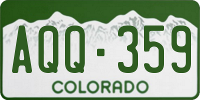 CO license plate AQQ359