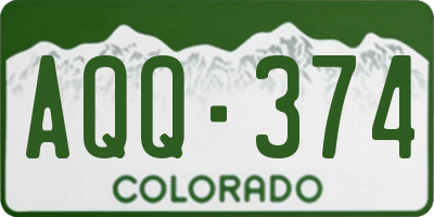 CO license plate AQQ374