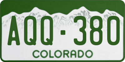 CO license plate AQQ380
