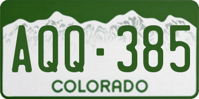 CO license plate AQQ385