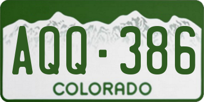 CO license plate AQQ386