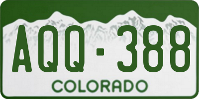 CO license plate AQQ388