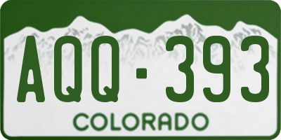 CO license plate AQQ393