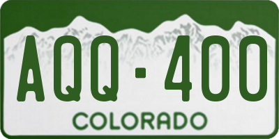 CO license plate AQQ400