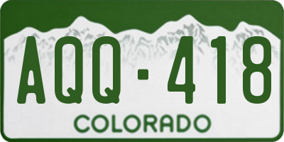 CO license plate AQQ418