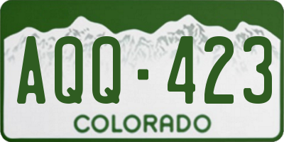 CO license plate AQQ423