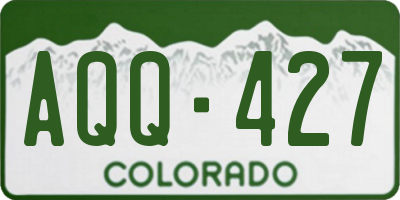 CO license plate AQQ427