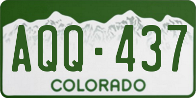CO license plate AQQ437