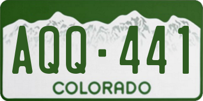 CO license plate AQQ441