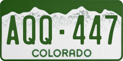 CO license plate AQQ447