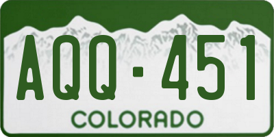 CO license plate AQQ451