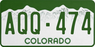 CO license plate AQQ474