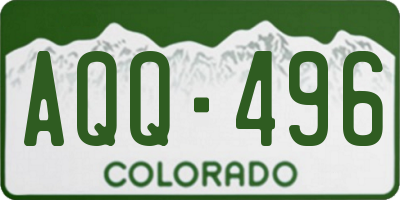 CO license plate AQQ496
