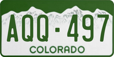 CO license plate AQQ497