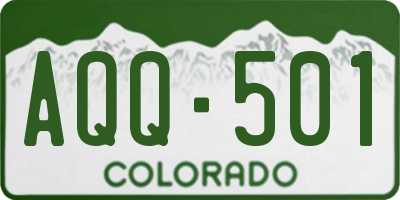 CO license plate AQQ501