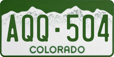 CO license plate AQQ504