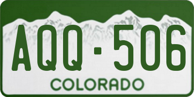 CO license plate AQQ506