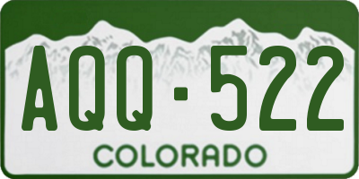 CO license plate AQQ522