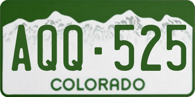 CO license plate AQQ525