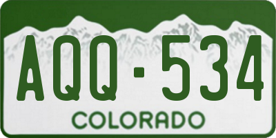 CO license plate AQQ534