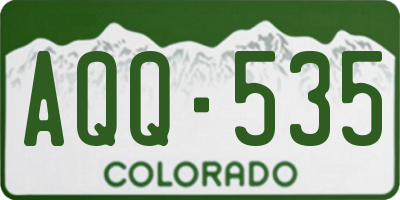 CO license plate AQQ535