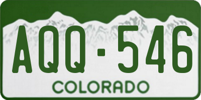 CO license plate AQQ546